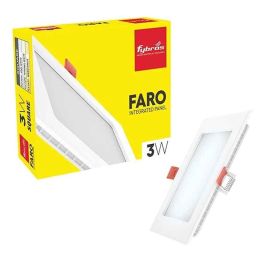 Fybros Faro 3W Polycarbonate Warm White Square LED Panel Light, FLS5077A-13