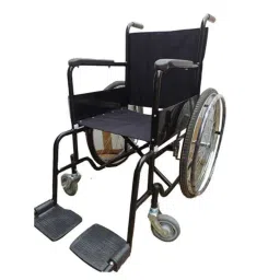 Smart Care 100kg Metal Black Durable Wheelchair with Detachable Footrest &a; Armrest, WC52-9