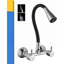 Mayur Ocich Flaro Brass Chrome Plated Dual Flow Heavy Duty Spout Sink Cock with Flange-image-50