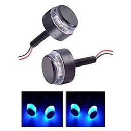A4S 2 Pcs 12V Blue Dual Color Bulb Bike Handle Bar LED Turn Signal Indicator Set for All Motorbikes, ASTLO60-33