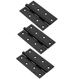 Saze 3 Pcs 4 inch 2mm Stainless Steel Black Matt Finish Door Butt Hinges Set-42