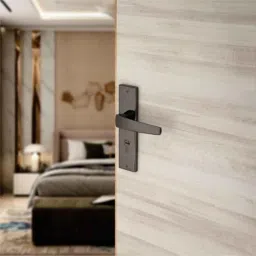 Plus Point Lexus 2 Pcs 58mm BN Finish Brass Mortise Door Handle Set with Stainless Steel Plate-image-96