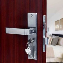 Voltizi Spacio 8 inch Stainless Steel Matt Finish Cylindrical Mortise Door Lock Handle Set-image-96
