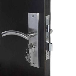 Homexpert MG1101-CYS-BSK 8 inch 60mm Stainless Steel Silver Cylindrical Plate Both Side Key Mortise Door Lock Set-image-59