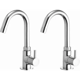 Senkiddpro Turbo Brass Chrome Finish Deck Mounted 360 Degree Moving Swan Neck Sink Tap (Pack of 2)-image-29