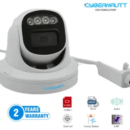 Cybernautt CNI-D5M4LVFMP 5MP HD Dome Network IP Camera with Colour Night Vision, Human Detect, Motion Detect, Two Way Audio &a; NVR Enabled image 2