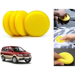 Auto Pearl Polyurethane Beige Washing &a; Waxing Polish Foam Sponge for Tavera 2015 (Pack of 4)-picture-5