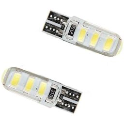 AOW 6 SMD (White) Gel LED Parking Bulb Pilot Light/License Plate car Lights For Hyundai Eon (Pair/12V)-17