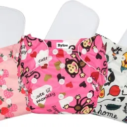 Cloth Diapers + Insert Pad, Washable, 100% Absorption, 0 - 3 yrs-14