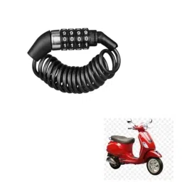 Kozdiko Plastic Black Resettable Password Multi-Use Cable Lock for Vespa LX 150-picture-24