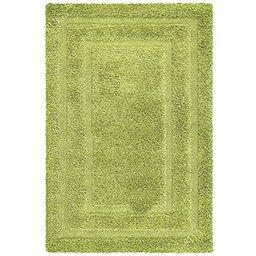 Carpetify 3x5ft Green Rectangular Box Shaggy Carpet, 1224YQYICPW-17