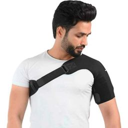 K Squarians Neoprene Black Shoulder Support, 5001, Size: S-11