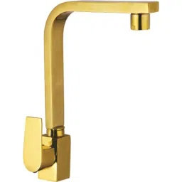 Azaro Brass Gold Plated Swan Neck Tap, ORA-107-picture-37