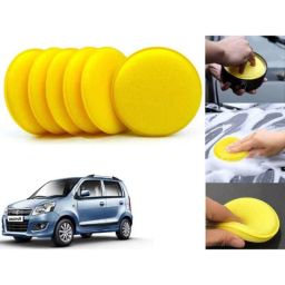 Auto Pearl Polyurethane Beige Washing &a; Waxing Polish Foam Sponge for WagonR 2010-2013 (Pack of 6)-picture-46