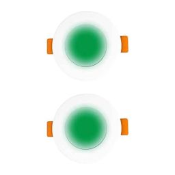 Fybros Zeno 3W Polycarbonate Green Round LED Down Light for Bedroom &a; Living Room, FLS5845B (Pack of 2)-28