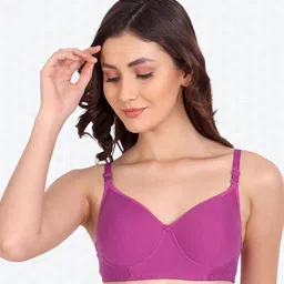 Designer Bugs Full Coverage Seamless Lightly Padded Cotton T-shirt Bra All Day Comfort-60
