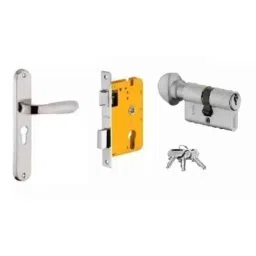 Dorset HL Series Pontus 70mm Stainless Steel Silver Chrome Finish Door Handle Lock Set with Knob &a; Key-picture-48
