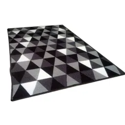 Matz and More 100x150cm Nylon Black Geometric Modern Triangles Anti-Slip Rug, F-GEO-ST-3-R1-image-63