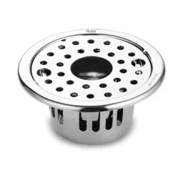 Ruhe 5 inch Stainless Steel 304 Glossy Finish Round Floor Drain with Collar, Lock, Hole &a; Cockroach Trap, 16-0408-08-picture-34