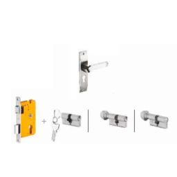 Dorset Hale HL HALE 190mm Zinc SC Finish Lock Set with KY Mortise Lever Lock (Pack of 3)-picture-20