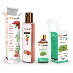 GoWoo 2 Pcs 10ml Natural Therapeutic Grade Cold Pressed Marjoram Aroma Oil &a; 100ml Rosehip Seed Carrier Oil Set, GWOC888-P32+P187-picture-26