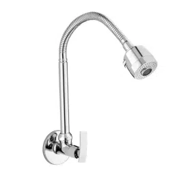 Zesta Brass Chrome Finish Rotatable Kitchen Sink Cock with Rain Spray Spout &a; Faucet Flange Disc-picture-25
