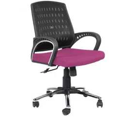 Caddy PU Purple &a; Black Adjustable Office Chair with Back Support, DM 97-picture-35