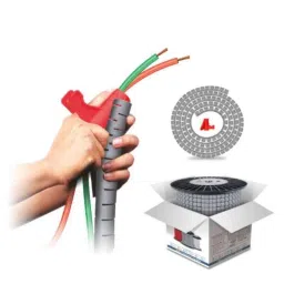 Noveau Safe-T-1ST 34mm 50m Virgin HDPE Metallic Silver Cable Zipper, NSFZ34MS0050-picture-14