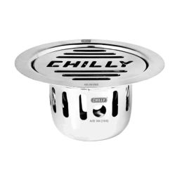 Chilly 138mm Stainless Steel 304 Gloss Finish Round Signature Flat Cut Cockroach Trap, CCT-RSDFC-138-image-64