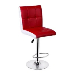 Da Urban Bion Red &a; White Fabric &a; Foam Stool Chair with Low Back-picture-21