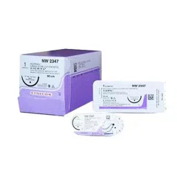 Ethicon NW2421 Vicryl USP 1, 1/2 Circle Reverse Cutting Sutures (Pack of 12)-image-21