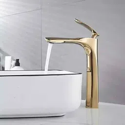 Bassino Brass Gold Extended Body Single Handle Bathroom Sink Wash Basin Mixer Tap, BTT_2031-image-54