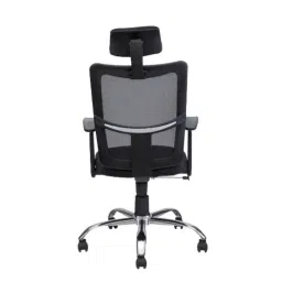 Mango Blossom Old Trafford High Back Mesh Black Office Chair-25