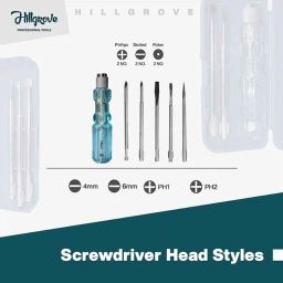 Hillgrove HGCM334M1 9 Pcs Full Hex Allen Key Set with 8 Pcs Double Open End Wrench &a; 5-in-1 Screwdriver, HGCM626 image 5