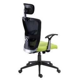 HUMAN METHOD VIBE HB-PLUS High Back Nylon Black &a; Green Ergonomic Chair with Adjustable Lumber Support, HMVS01-EC04-24