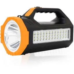 Pick Ur Needs 100W 36 SMD Orange &a; Black Rechargeable LED Torch Cum Emergency Light, RL-7133-picture-49