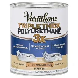 Rust-Oleum Varathane 284472 946ml Triple Thick Polyurethane Clear Semi Gloss Wood Varnish-10