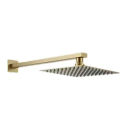 IRIS 8 inch Stainless Steel 304 Gold Square Wall Mounted Overhead Shower with Anti-Microbial Nozzle &a; 360 deg Rotation, OHSQ75-picture-21