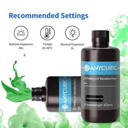 Anycubic 1kg Translucent Green Standard UV Resin for LCD 3D Printer image 3