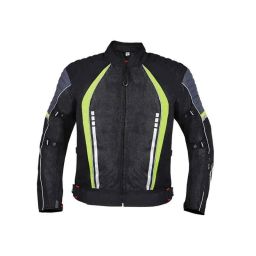 Biking Brotherhood Neon Cordura &a; Mesh Panel Voyager Jacket, Size: Large-image-95