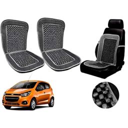 Auto Pearl PU, Velvet &a; Wooden Beads Grey Rectangular Seat Cushion for Chevrolet Beat Type-2 (Pack of 2 )-image-52