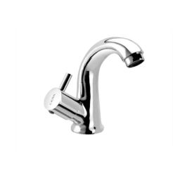 Cera Garnet Brass Chrome Finish Pillar Cock with Left Swan Neck Spout &a; Aerator, F2002104-picture-25