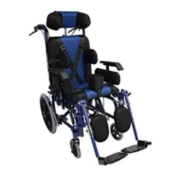TR 75kg Aluminium Blue Pediatric Foldable Cerebral Palsy Children Manual Wheelchair-26