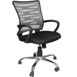 Furniturstation Leatherette Grey Ergonomic Mesh Low Back Office Chair, SB_MESH -02_ 2 IN 1 GY-picture-47
