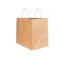 Divatos 9X9X7 inch Kraft Paper Brown Carry Bags with Handles for Multi Use, DIKPB9X9X7BR (Pack of 25)-50