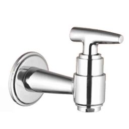 Mayur Ocich Piper Brass Heavy Duty Chrome Plated Silver Bib Cock with Wall Flange-15