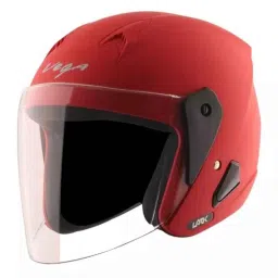 Vega Lark DX ABS Dull Red Open Face Helmet, Size: Large-picture-43