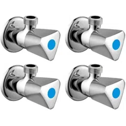 Prestige Vignet Brass Chrome Finish Angle Cock with Wall Flange (Pack of 4)-picture-47
