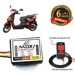 Auto Pearl 12V Black Front &a; Rear Flasher Indicator Light with Switch for Hero Electric Cruz-picture-7