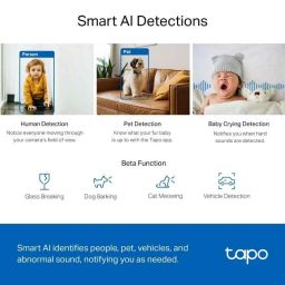TP-Link Tapo C220 4MP 2K QHD PT Smart WiFi Camera with AI Detection, Alexa &a; Google Enabled, Night Vision, Two-Way Audio &a; Motion Detection image 5